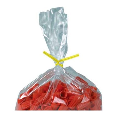 Box Packaging Plastic Twist Ties, 9"L x 5/32"W, Yellow, 2000/Pack PLT9Y